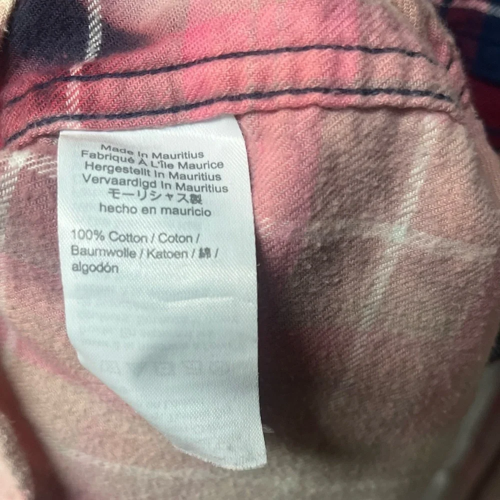 J.Crew Red and Navy Plaid Shirt